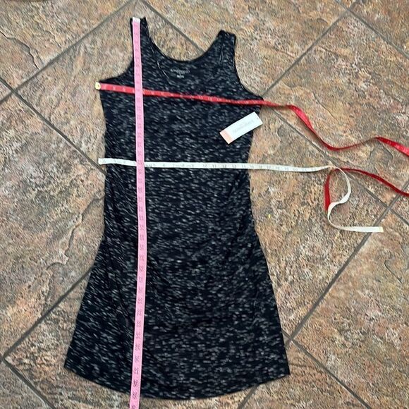 Liz Lang Maternity For Target Medium Black White Ebony Space Dye Midi Dress New - Picture 8 of 8